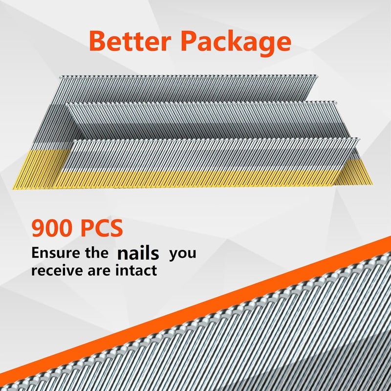 SITLDY 15 Gauge DA Angled Finish Nails, 34-Degree, 2-1/2 Inch 1000-Pack Galvanized, for Pneumatic, Electric Angled Finish Nailer - Image 3
